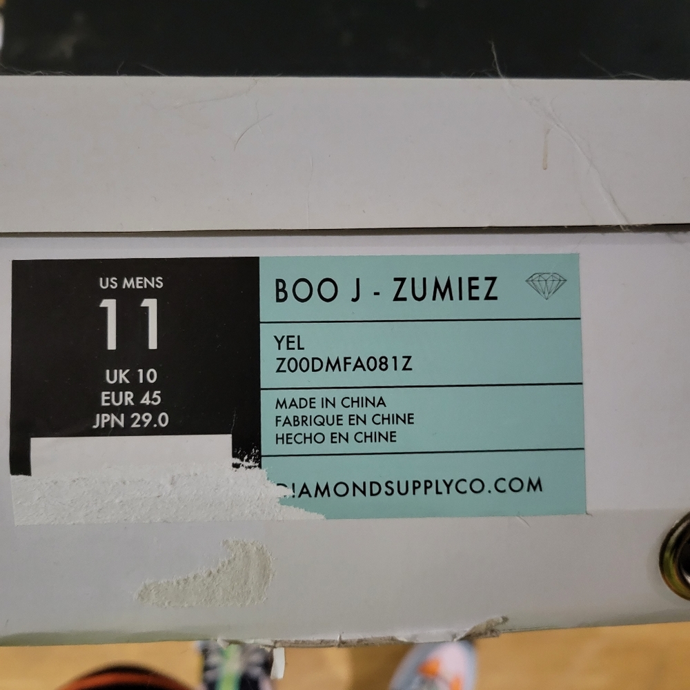 Diamond supply Co boo Johnson zumiez edition size 11